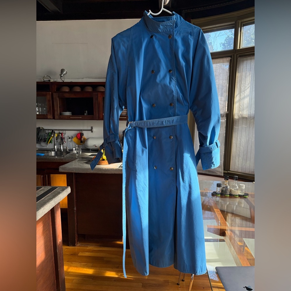 Gorgeous Vintage Pauline Trigere Cobalt Trench Coat